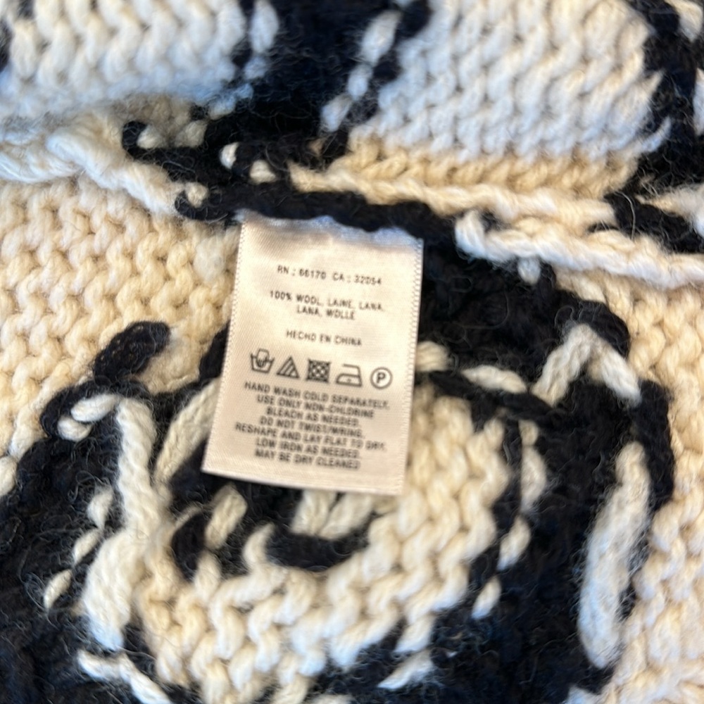 Women's Cream & Black Textured Knit Cardigan - Picture 7 of 13